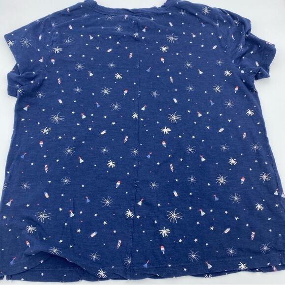 Loft Women’s Firework T-Shirt Short Sleeve Large - Picture 2 of 7